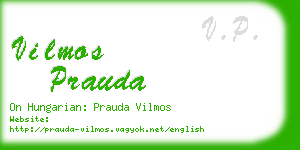 vilmos prauda business card